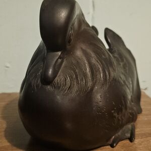 Elegant Antique Bronze Bird Figurine